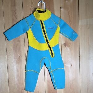 Blue and Yellow Baby Wetsuit